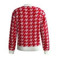 Пуловер Guzom за жени в продажба- с пуловери за джобове за жени модерни върхове Нови пристигания червен размер 4