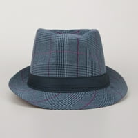вредни мъже шапка винтидж ретро лек преносим миещи се английски стилни класически карирани слънчеви сенници анти-UV ежедневна шапка за ежедневно износване, бяло