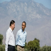Президентът Барак Обама и президентът Си Дзинпин от Китайската народна република. Те се срещаха на отстъплението на Аненберг в историята на Сънилендс