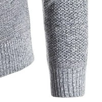 Munlar Womens Cardigan пуловери, мъжки цип нагоре плетен жилетка дебела пуловерна стойка яка руно подплата