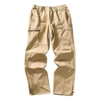 Товарни панталони за мъже за мъже за жените ежедневни летни мъжки мулти джоба с джобни кокошки мъжки товарни панталони на открито панталони панталони Панталони Мъжки панталони Khaki XXL