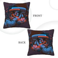 Капаци за възглавница с квадратна възглавница с ядро, анимационен койот изкуство лилави възглавници за диван легла, 16 x16