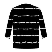 Xinqinghao Cardigan палто за жени Отворени предни драпирани жилетка от кардиган Плисен Кардиган с дълъг ръкав плюс размер ежедневни жилетка Жени Кардиган Черно 2xL