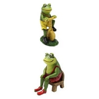 Ярки миниатюрни жаби фигурки животински жаби статуи изкуство за парти декор