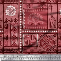 Soimoi Georgette Viscose Fabric Packwork Tribal Fabric отпечатъци по двор