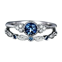 Бижута пръстени женски моден диамантен пръстен Двойка бижута двойка пръстени комплект размер аксесоари за жени