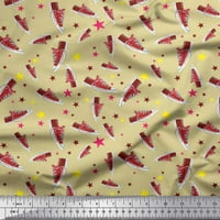 Soimoi Velvet Fabric Star & Shoes Fashion Printed Fabric Wide Wide