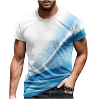 Модни мъжки тениска мъже ежедневни кръгли шия 3d цифров печат пуловер фитнес спортни къси панталони ръкави тениска блуза