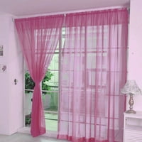 Fdelink чист цвят тюл на вратата на вратата завеса за драпиране на панела с чист шал на завесата