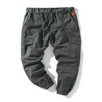 Мъжки авамо твърди памучни военни панталони затворени дъно тънък боен панталони