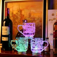 Халби мигащи чаши чаши цвят Промяна на кафе светещи светли топлини парти акрил чай, чувствителен цветно водено водещо нагоре