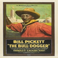 Бил Пикет The Bull-Dogger от Vintage Poster