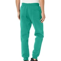 Мъжки панталони Labakihah Мъжки случайни солидни основни активни джогисти талии спортни панталони сгъстени панталони зелени