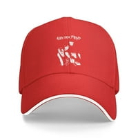 Мъжки и дамски хип -хоп уникален печат с извънземно лого на Fiend регулируема дънкова капачка червено