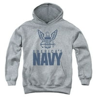ВМС - Лого на орел - Суитчър с качулки с младежки - голям