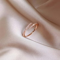 Деликатен inde пръстен за прегръдка с пръстен малък отвор регулируем пръстен с неправилен пръстен