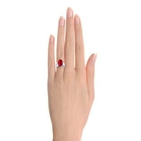 *Rylos Classic Oval Politaire Ring in Red Ruby - юли Birthstone*