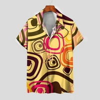 Cllios Хавайска риза за мъже Летен тропически модел риза Редовно прилягане на ризи с къс ръкав с голям и висок алоха риза отгоре за плажна ваканция