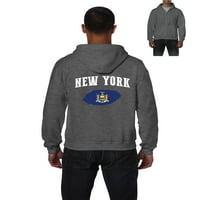 Мъжки суичър с пълен цип пуловер - Ню Йорк