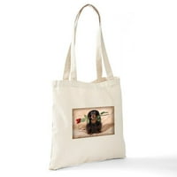 Cafepress - Hallie Dachshund Designs Тотална чанта - Естествено платно чанта, чанта за пазаруване на плат