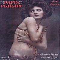Корица за Париж Плаизири номер 33, март Плакат печат от Мери Еванс джаз епоха Club Collection
