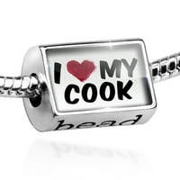 Мъниста I Heart Love My Cook Charm пасва на всички европейски гривни