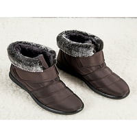 Sanviglor Womens Snow Boots Fau топли обувки Плюша облицована зимна обувка пеша дишащо студено време глезенно ботуш