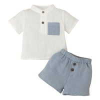 Dyfzdhu малко дете момче дрехи бебе момче дрехи бебе солки къси панталони риза риза шорти панталони комплект тоалет