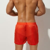 Лято Труден човек моден мъжки големи джобни еластични талии греда колан колан тънка и леки бързи сухи плажни панталони сърф панталони оранжеви xxl