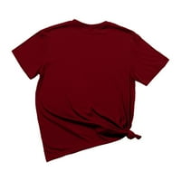 Клирънс！ Tofotl Лятна ризи с къс ръкав за жени модни букви за печат на тениска на тениска m-тениска m