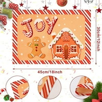 Норина Коледна радост Плакати Norina Man House Candy Pattern Цветно място за масив за празнични домашни кухня декорация