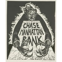Rachael Romero Black Ornate Framed Double Matted Museum Art Print, озаглавен: Chase Manhattan Bank