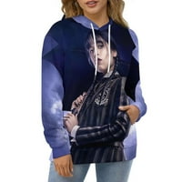Сряда Addams Hoodie Casual Coat за мъже жени Суичър с качулка мека лек пуловер върхове