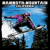 Mammoth Mountain, Калифорния, сноубордист, скреч табло