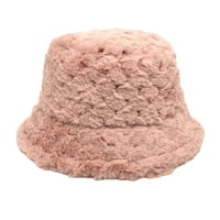 Дамска шапка с кофа сгъстяване кадифе за зимен плюшен басейн топла рибарска шапка с уплътнени шапки за жените за жени