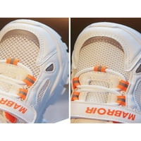 Welliumy деца Атлетични обувки Мрежа за бягащи обувки спортни маратонки Ходещи треньори Фитнес дишаща кука и контур оранжево 12 -та деца