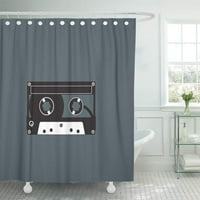 Хипстър ретро касета музика рок американски декор за баня баня за душ завеса