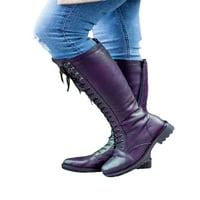 Gomelly Womens Tall Boot Low Heel Busing Boots Данте зимно коляно високо обувки комфорт ходене на открито черно 9