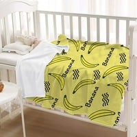 Бананови фланелни одеяла, използвани за легло, диван, диван, лек, уютен, топъл удобен, пухкав, подарък за микрофибър в пълен размер за жени деца 30inx40in през целия сезон