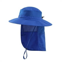 Риболовна шапка за деца, външна слънчева шапка UPF50+ Мрежа Широка риболовна шапка с клапа на шията