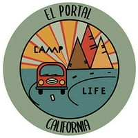 El Portal California Souvenir Vinyl Decal Sticker Camping Design