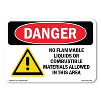 Опасен знак - Няма запалими течности, горими материали